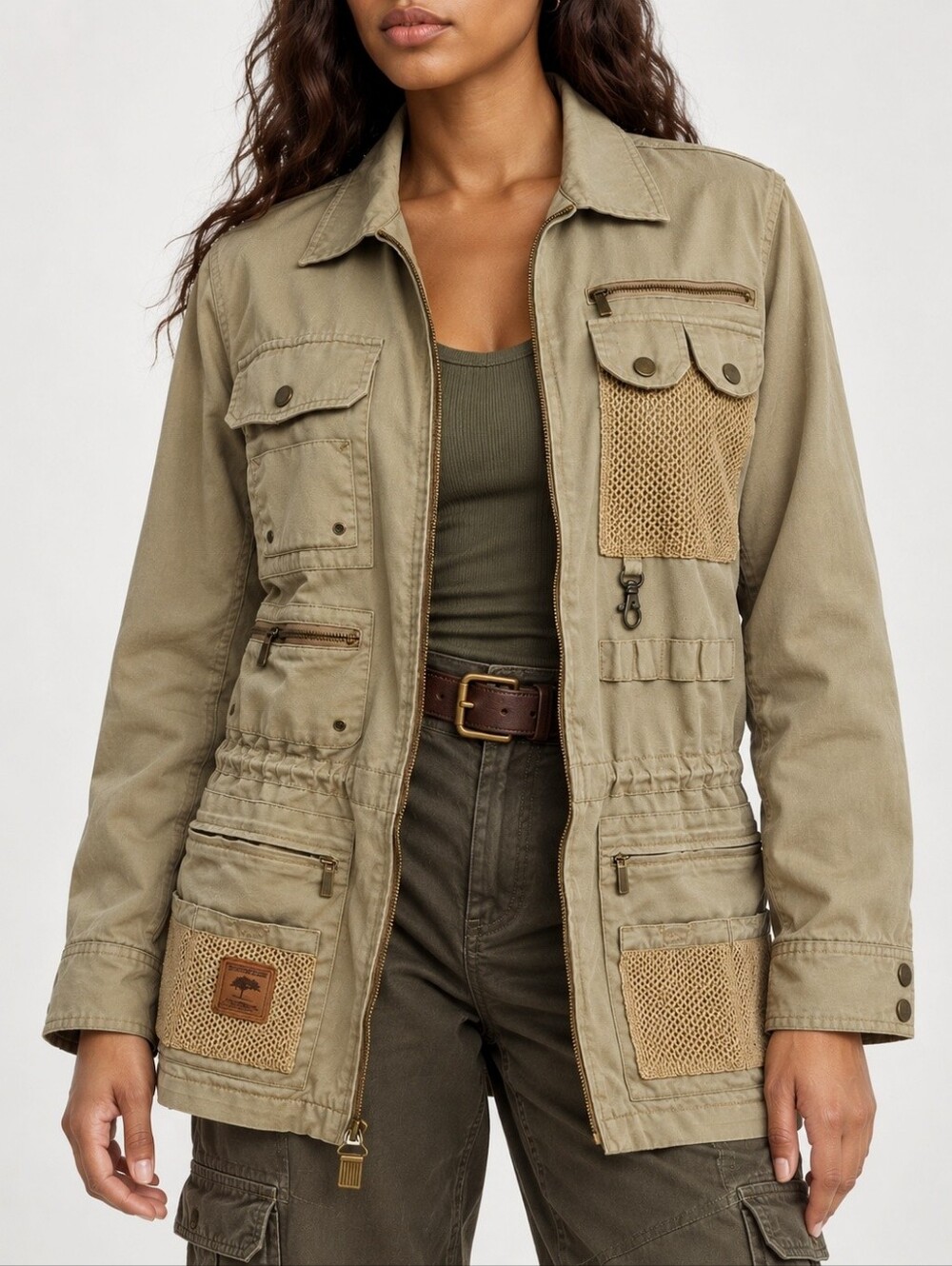 Vintage Lauren Ralph Lauren Safari Outfitters Utility Jacket Khaki Gorpcore S